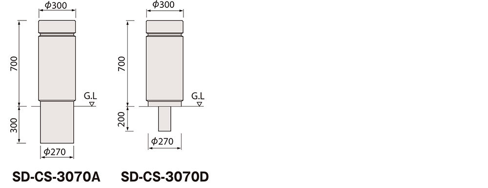SD-CS-3070 固定・可動規格・形状