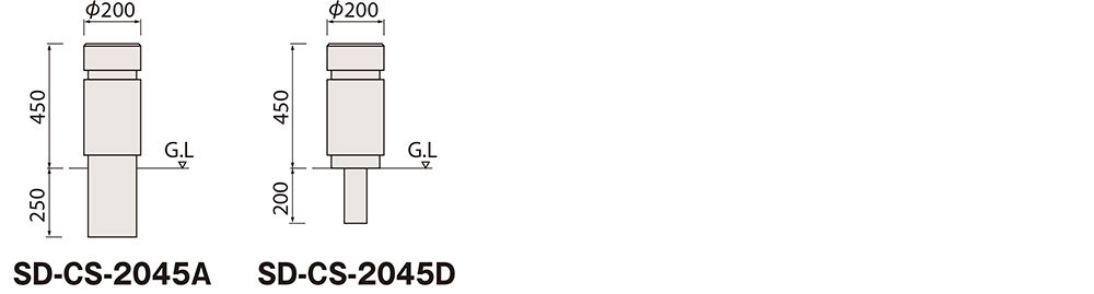 SD-CS2045 固定・可動規格・形状