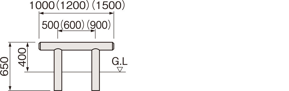 B-6（スパン1000・1200・1500）規格・形状