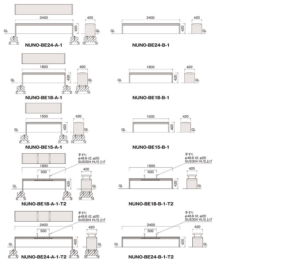 nuno-series規格・形状
