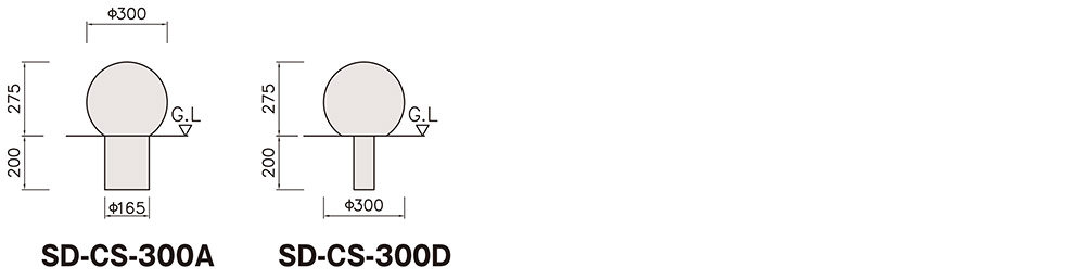 SD-CS-300 固定・可動規格・形状