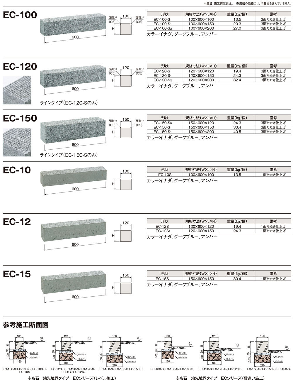 地先境界タイプ規格・形状