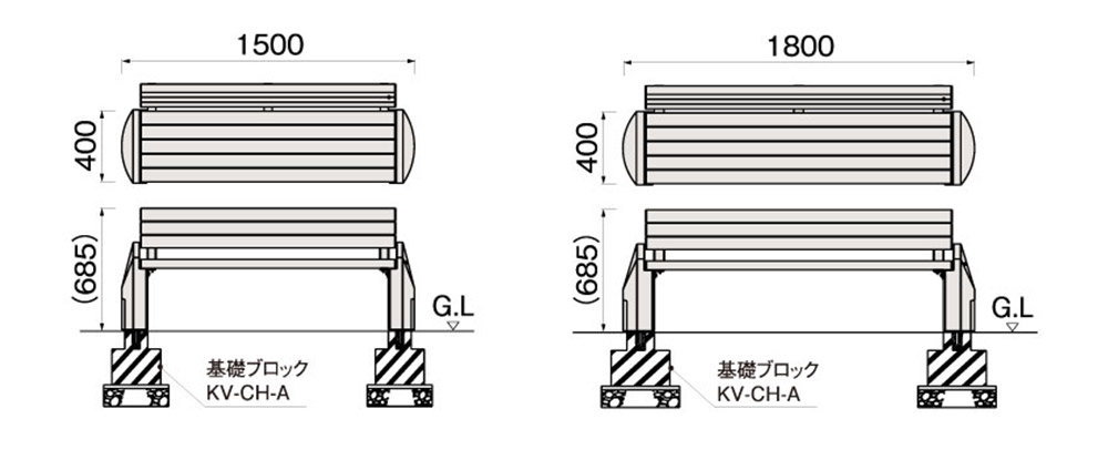 D400背もたれ付き規格・形状